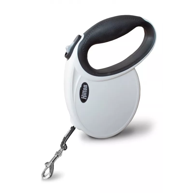 Correa automática para perros Hilton Smart Dog Tape M — 4 m, para perros de hasta 20 kg, blanco-negro