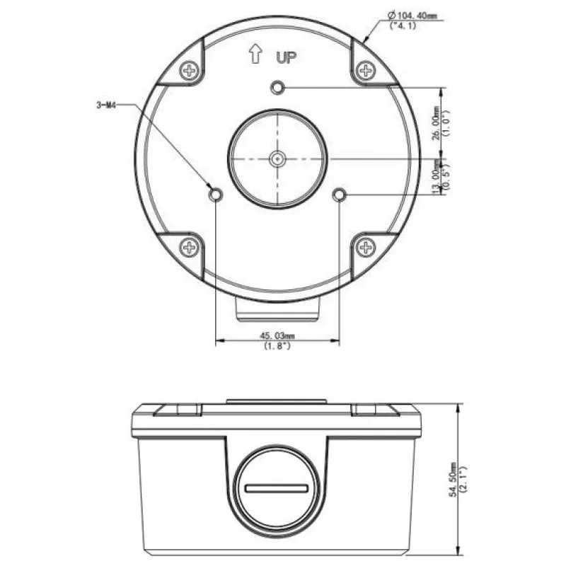 Caja de conexiones Uniview TR-JB05-B-IN para cámaras de vigilancia