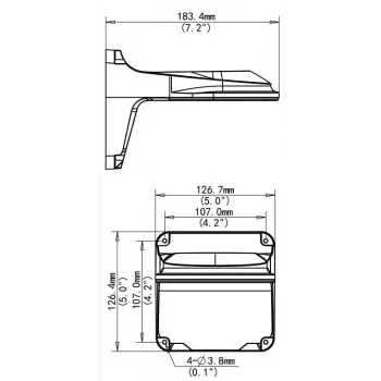 Soporte de pared Uniview TR-WM03-D-IN negro para cámaras domo