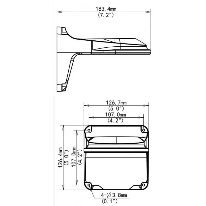 Soporte de pared Uniview TR-WM03-D-IN negro para cámaras domo