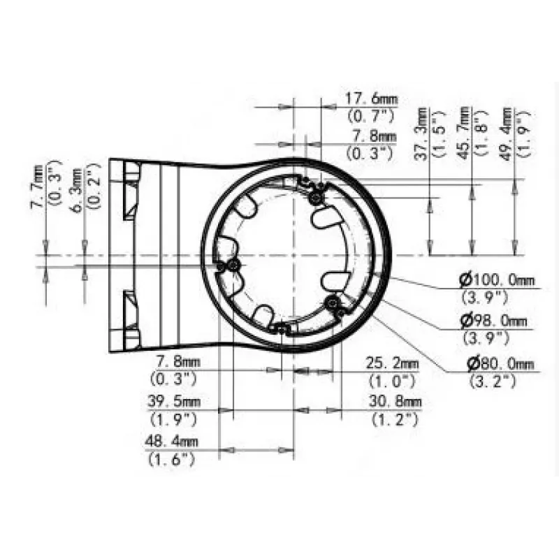 Soporte de pared Uniview TR-WM03-D-IN negro para cámaras domo