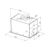 Campana extractora empotrable MPM MPM-45-OW-06/W — 450 mm, 645 m³/h, 3 velocidades, filtro de grasa de aluminio, blanca