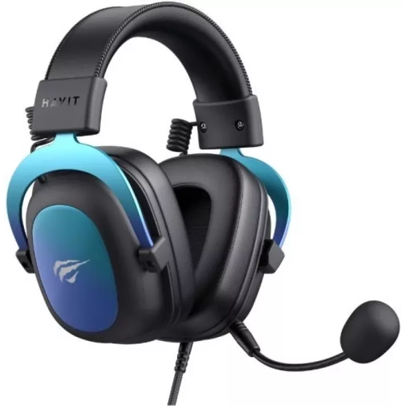 Auriculares gaming Bluetooth HAVIT H2002U PRO con micrófono, negro/azul