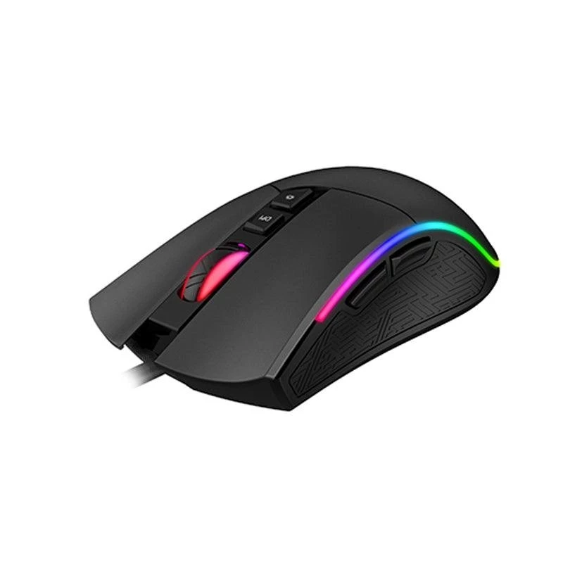 Ratón gaming HAVIT MS1001S V2 sensor óptico RGB con cable negro-gris