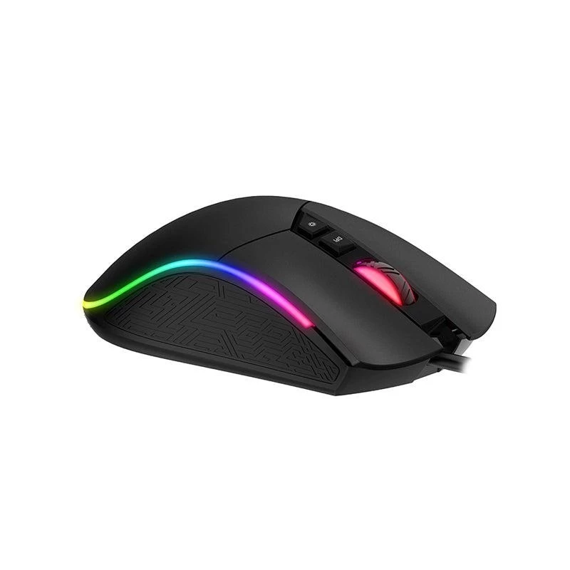 Ratón gaming HAVIT MS1001S V2 sensor óptico RGB con cable negro-gris