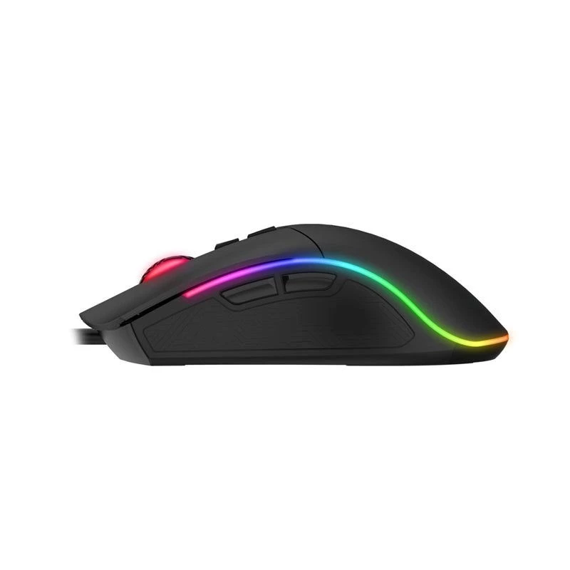 Ratón gaming HAVIT MS1001S V2 sensor óptico RGB con cable negro-gris