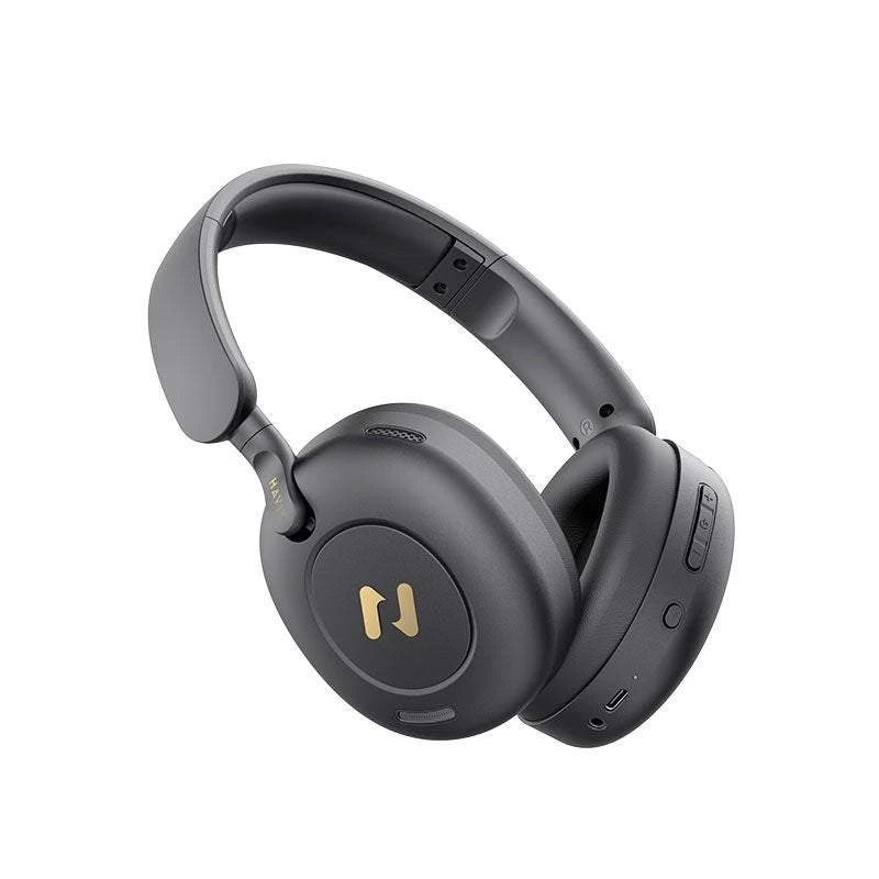 Auriculares Bluetooth over-ear HAVIT H655BT PRO — audio inalámbrico, micrófono integrado, negro