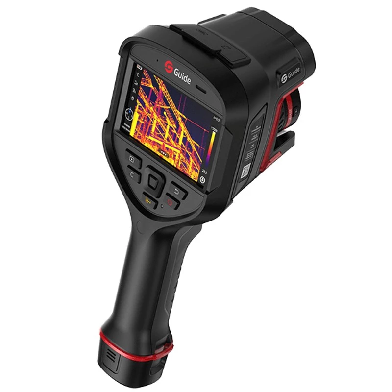 Cámara térmica H4, 480x360 IR, 30 Hz, campo de visión 25°x19°, pantalla táctil LCD de 4,3, láser, 64 GB, Wi-Fi, Bluetooth, 8 MP, batería