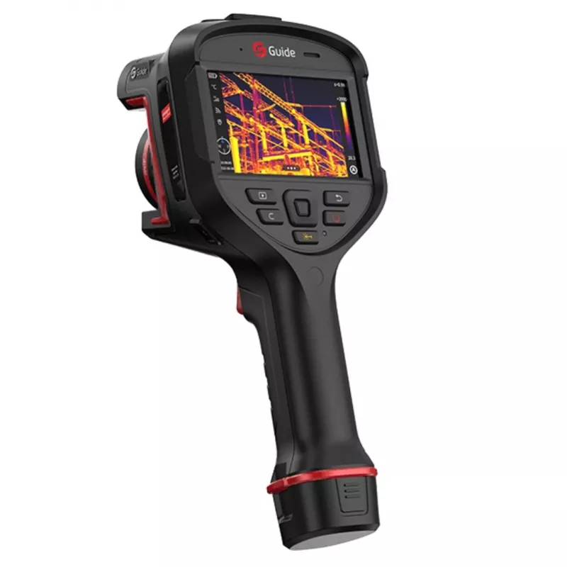 Cámara térmica H4, 480x360 IR, 30 Hz, campo de visión 25°x19°, pantalla táctil LCD de 4,3, láser, 64 GB, Wi-Fi, Bluetooth, 8 MP, batería