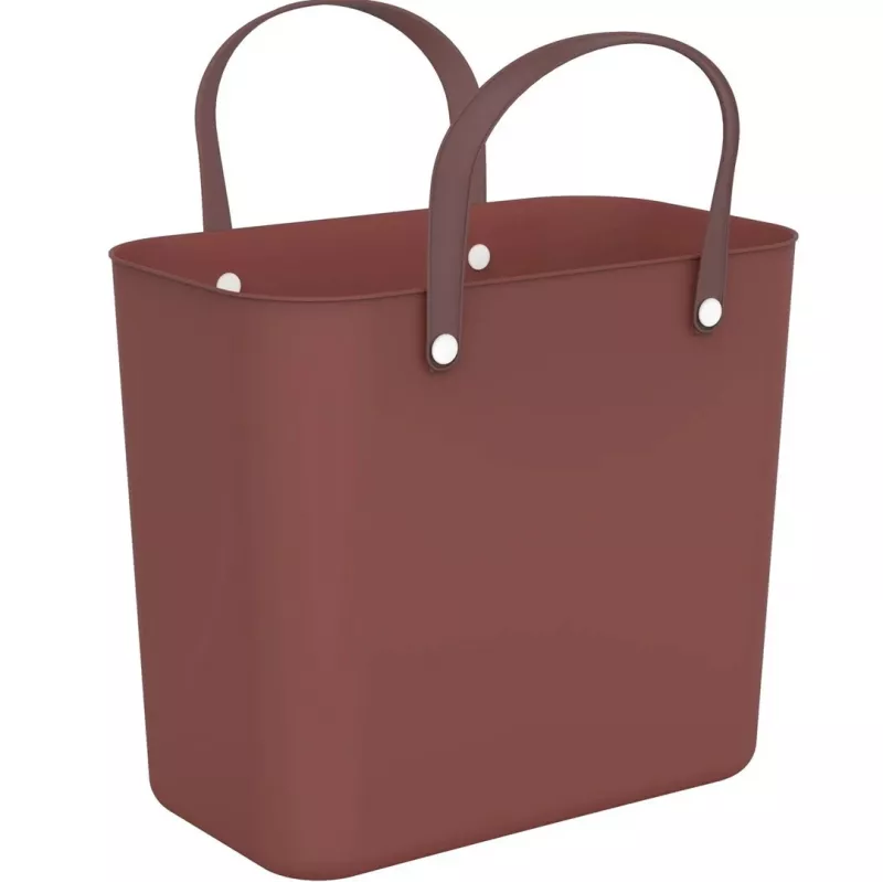 Rotho Multibag Albula Style 25L cesto de la ropa, rojo hierro