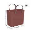 Rotho Multibag Albula Style 25L cesto de la ropa, rojo hierro