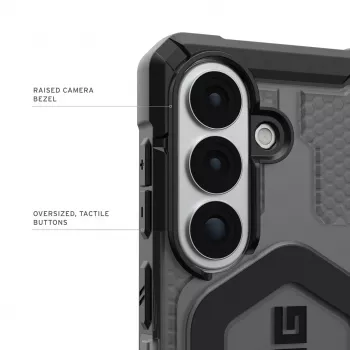 UAG Urban Armor Gear Pathfinder Case con módulo magnético | Samsung Galaxy S26 | ash (gris transparente)/negro | 214528113140 (214528113140)