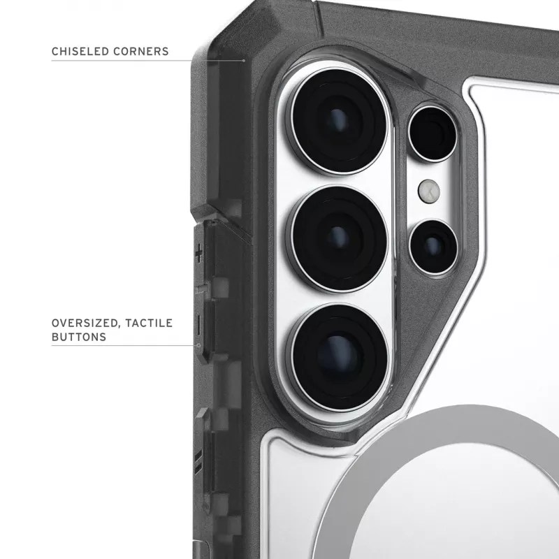 UAG Urban Armor Gear Trooper Funda con módulo magnético | Samsung Galaxy S26 Ultra | transparente/ash (gris) | 214516114G31 (214516114G31)