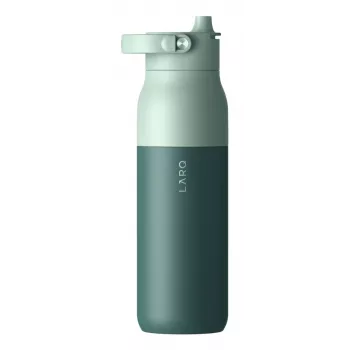 LARQ PureVis 2 botella de agua autolimpiable de acero inoxidable 680 ml, tapa de rosca, batería integrada, 20 días de autonomía, verde