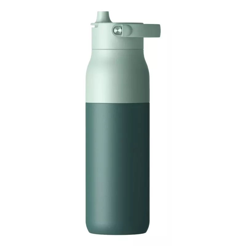 LARQ PureVis 2 botella de agua autolimpiable de acero inoxidable 680 ml, tapa de rosca, batería integrada, 20 días de autonomía, verde