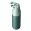 LARQ PureVis 2 botella de agua autolimpiable de acero inoxidable 680 ml, tapa de rosca, batería integrada, 20 días de autonomía, verde
