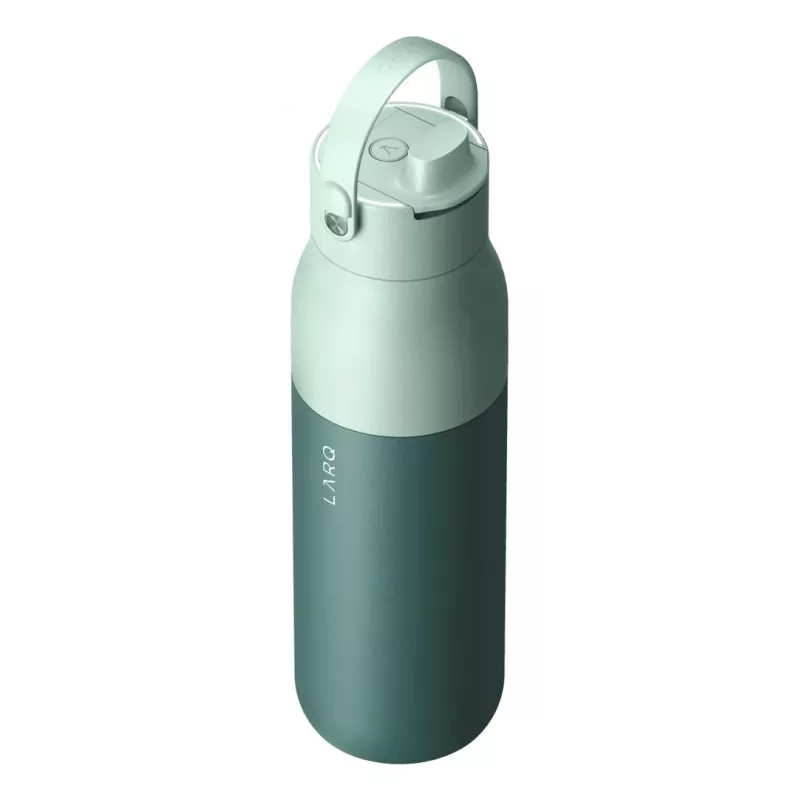 LARQ PureVis 2 botella de agua autolimpiable de acero inoxidable 680 ml, tapa de rosca, batería integrada, 20 días de autonomía, verde