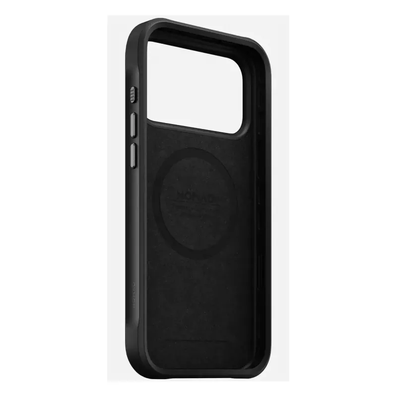 Funda para móvil Nomad Rugged Leather Case para iPhone 17 Pro Max, funda, cuero + TPU + PC, compatible con pantalla de 17,5 cm (6,9 pulgadas), negro