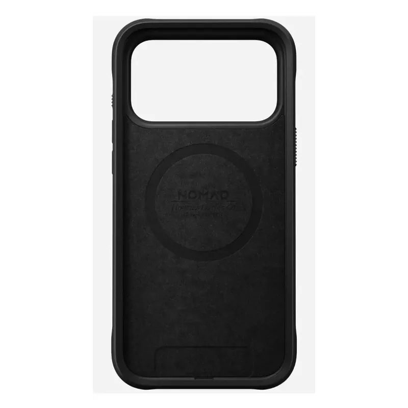 Funda para móvil Nomad Rugged Leather Case para iPhone 17 Pro Max, funda, cuero + TPU + PC, compatible con pantalla de 17,5 cm (6,9 pulgadas), negro