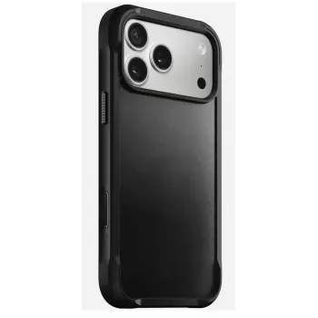 Funda para móvil Nomad Rugged Leather Case para iPhone 17 Pro Max, funda, cuero + TPU + PC, compatible con pantalla de 17,5 cm (6,9 pulgadas), negro