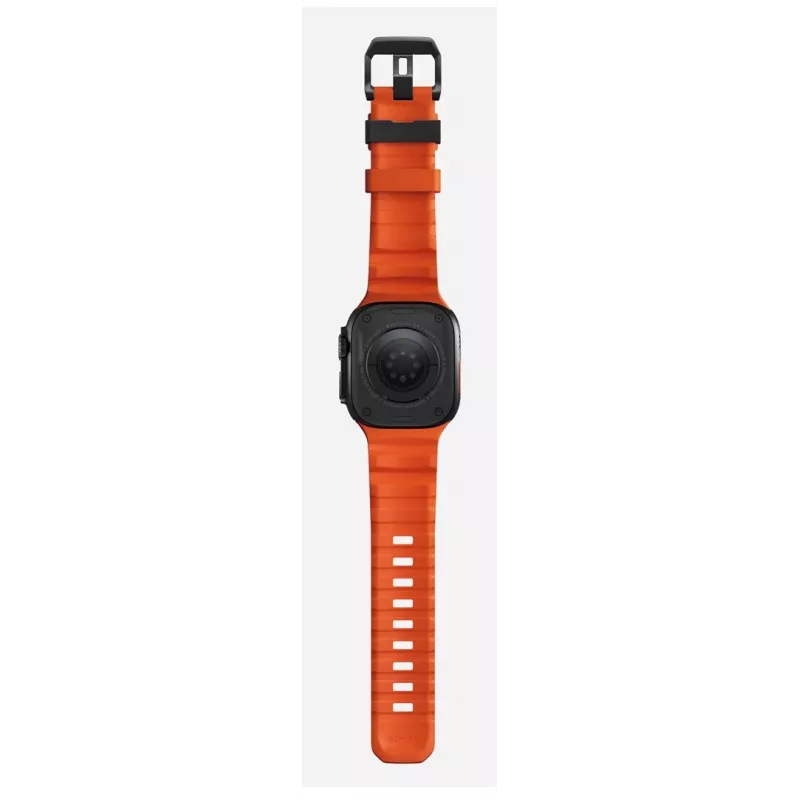 NOMAD Rocky Point correa para Apple Watch 46/49 mm, FKM y titanio, Magma/Black Hardware