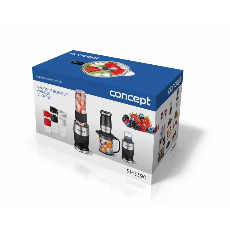 Concept SM3390 Batidora de brazo 1,2 l 700 W negro, acero inoxidable
