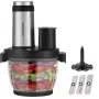 Robot de cocina Concept RM3300 con bol de cristal de 2 L, negro, carcasa de acero inoxidable, 220–240 V