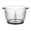 Robot de cocina Concept RM3300 con bol de cristal de 2 L, negro, carcasa de acero inoxidable, 220–240 V