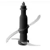 Robot de cocina Concept RM3300 con bol de cristal de 2 L, negro, carcasa de acero inoxidable, 220–240 V