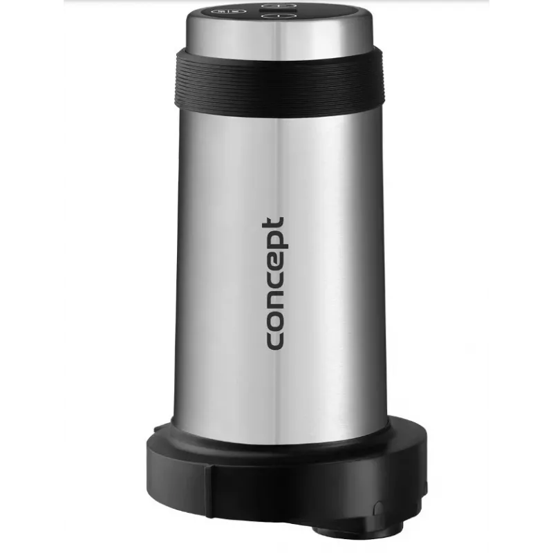 Robot de cocina Concept RM3300 con bol de cristal de 2 L, negro, carcasa de acero inoxidable, 220–240 V