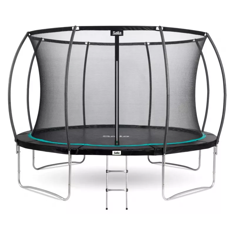 Trampolín de exterior Salta Cosmos 427 cm — modelo 5263A, negro, redondo con red de seguridad