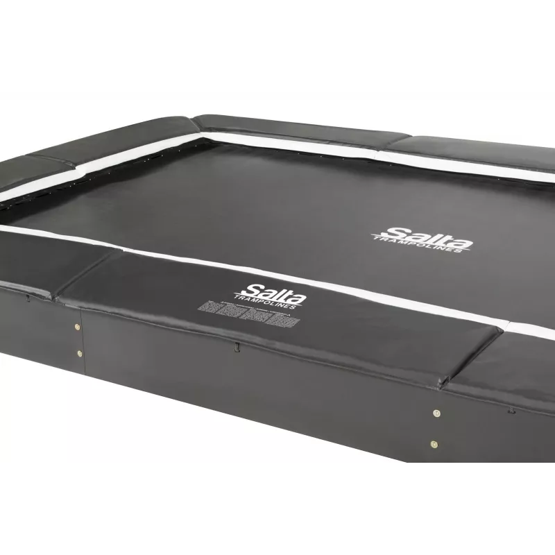 Trampolín rectangular sobre el suelo Salta 5365A — exterior, rectangular, 76 muelles helicoidales, carga máx. 120 kg, edad 5+