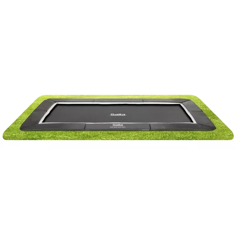 Trampolín rectangular sobre el suelo Salta 5365A — exterior, rectangular, 76 muelles helicoidales, carga máx. 120 kg, edad 5+