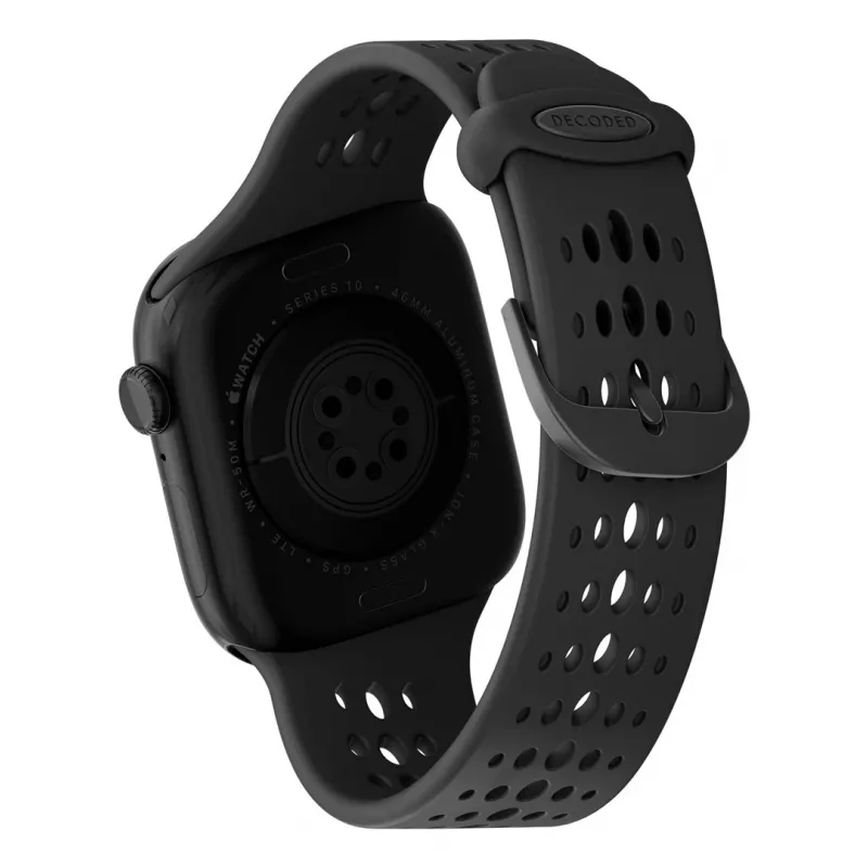 Decoded Silicone Ares O Band - Correa de silicona para Apple Watch 40/42 mm (negro)
