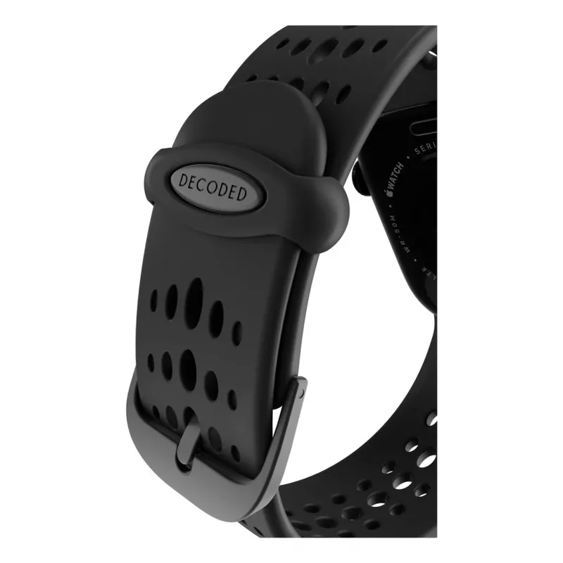 Decoded Silicone Ares O Band - Correa de silicona para Apple Watch 40/42 mm (negro)