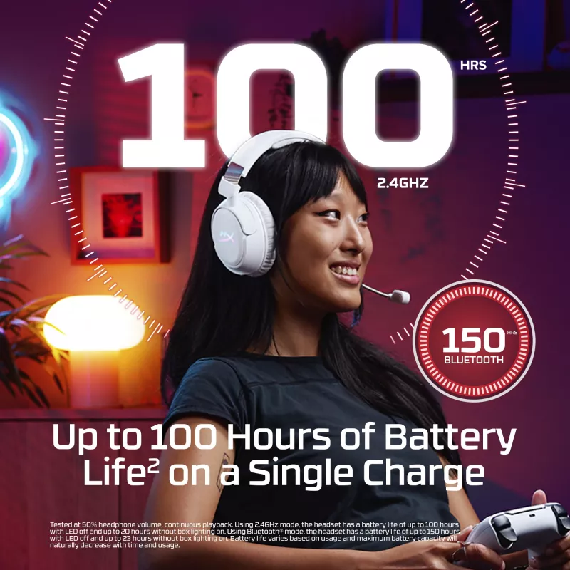 Auriculares gaming inalámbricos HyperX Cloud Flight 2 — circumaurales, negro