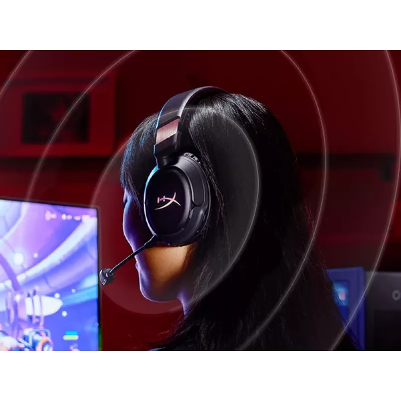 Auriculares gaming inalámbricos HyperX Cloud Flight 2 — circumaurales, negro