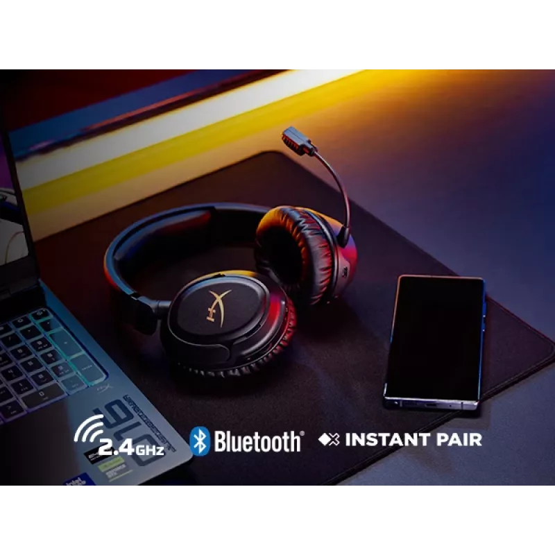 Auriculares gaming inalámbricos HyperX Cloud Flight 2 — circumaurales, negro