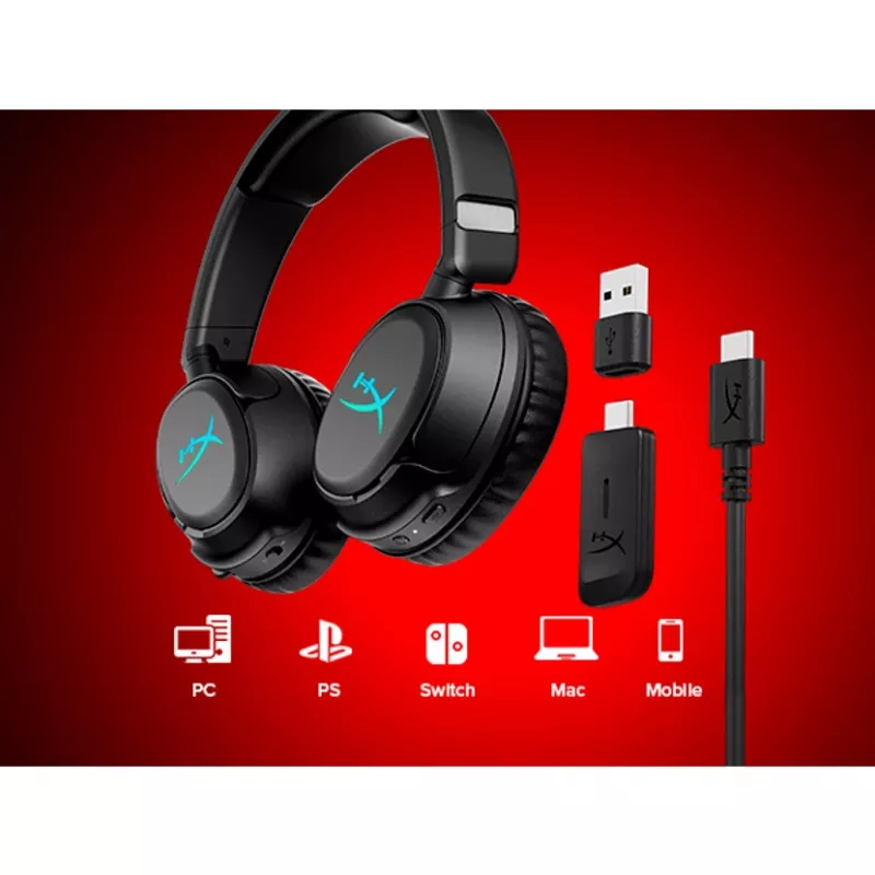 Auriculares gaming inalámbricos KINGSTON HyperX Cloud Flight 2 con USB-C y Bluetooth, blanco
