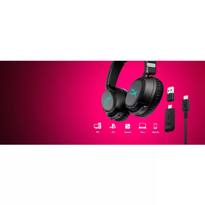 Auriculares gaming inalámbricos KINGSTON HyperX Cloud Flight 2 con USB-C y Bluetooth, blanco