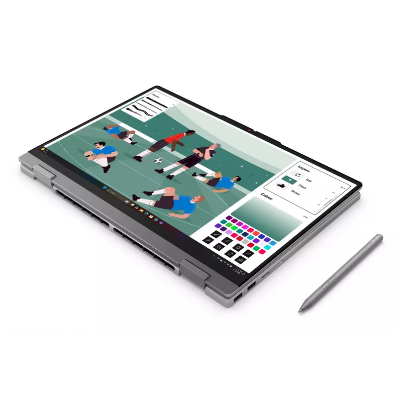 Lenovo IdeaPad 5 2-in-1 15AGP11 Copilot+ PC AMD Ryzen™ AI 5 430 Híbrido (2 en 1) 38,9 cm (15,3 inch) Pantalla táctil WUXGA 16 GB DDR5-SDRAM 512 GB SSD Wi-Fi 7 (802.11be) Windows 11 Home Alemán Gris