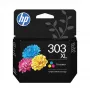 HP 303XL High Yield Tri-Color Cartucho de tinta original, alto, Cian, Magenta, Amarillo, tinta a base de tinte, 1 ud., 415 páginas, Pack individual