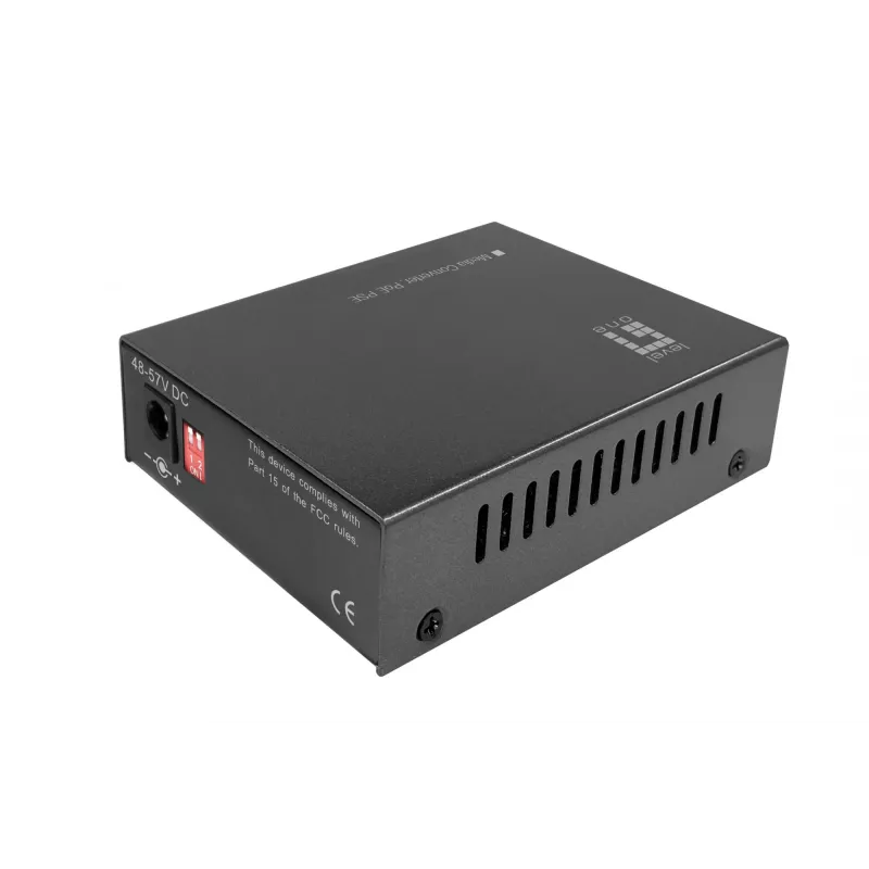 LevelOne Convertidor de medios RJ45 a SFP Gigabit, PoE PSE