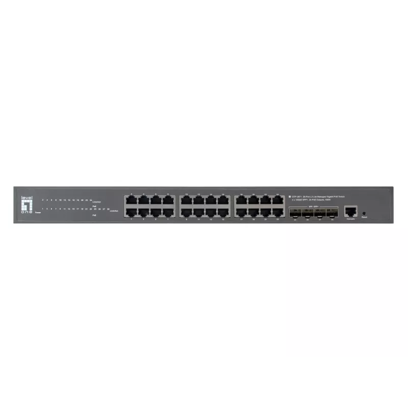 LevelOne GTP-2871 Switch de red Gestionado L3 Gigabit Ethernet (10/100/1000) Power over Ethernet (PoE) Gris