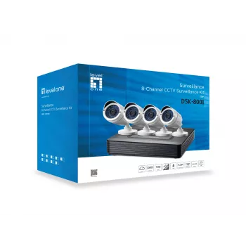 LevelOne DSK-8001 Kit de videovigilancia Cableado 8 canales