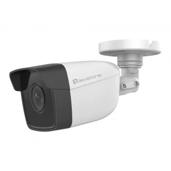 LevelOne GEMINI Cámara IP fija, 2 megapíxeles, H.265, 802.3af PoE, LED IR, interior/exterior