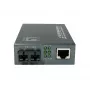 LevelOne Convertidor de medios RJ45 a SC Gigabit, PoE PSE, fibra monomodo, 20km