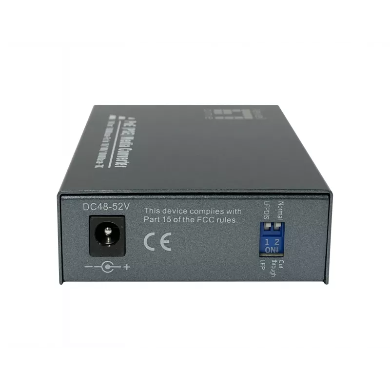 LevelOne Convertidor de medios RJ45 a SC Gigabit, PoE PSE, fibra monomodo, 20km