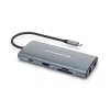 Conceptronic DONN06G Docking station USB 3.2 Gen 1 de 10 en 1, HDMI, 100 W USB PD, USB-C 5 Gbit/s x 2, USB-A 5 Gbit/s x 3, SD, TF/MicroSD, GbE