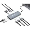 Conceptronic DONN06G Docking station USB 3.2 Gen 1 de 10 en 1, HDMI, 100 W USB PD, USB-C 5 Gbit/s x 2, USB-A 5 Gbit/s x 3, SD, TF/MicroSD, GbE